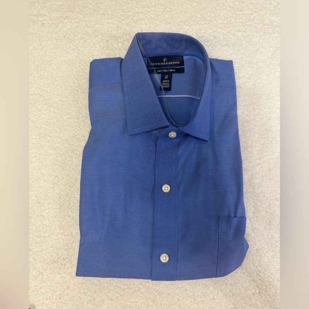 Buttoned Down slim fit dress shirt 17” Neck and 37” sleeve